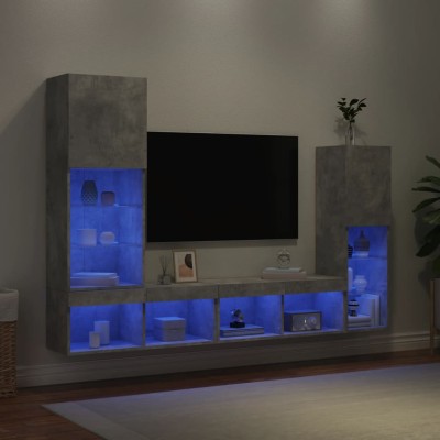 Wall TV section with LED, 4...