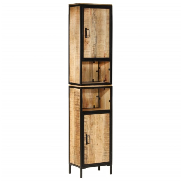 Bathroom cabinet, 40x27x180cm, iron and solid mango