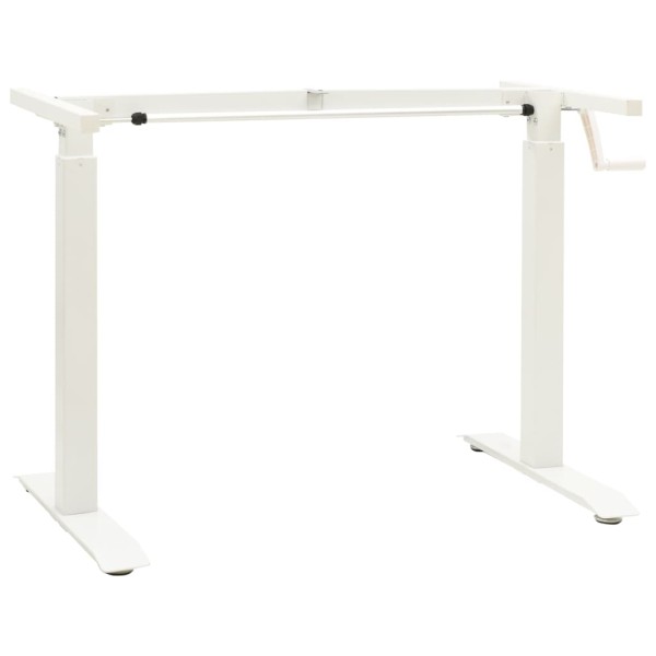 Height-adjustable standing desk frame, white
