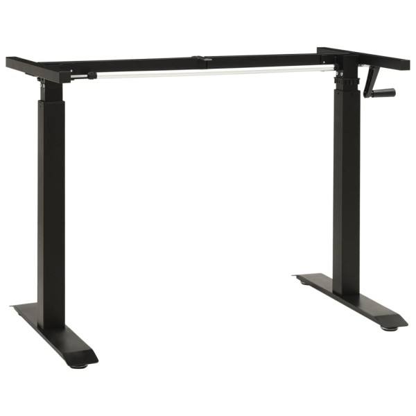 Height-adjustable standing desk frame, black
