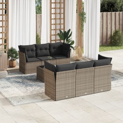 Sofa set with cushions, 7...