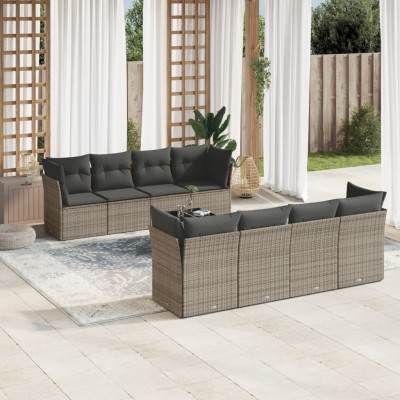 Sofa set with cushions, 9...