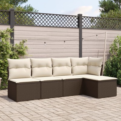 Sofa set with cushions, 5...
