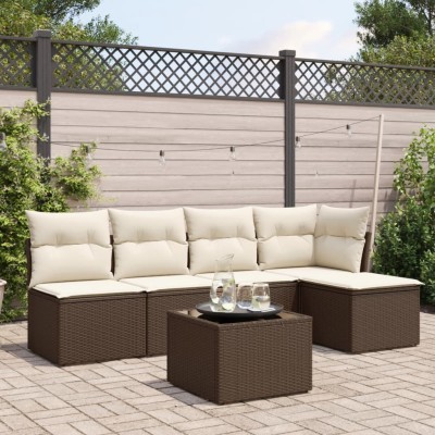 Sofa set with cushions, 6...