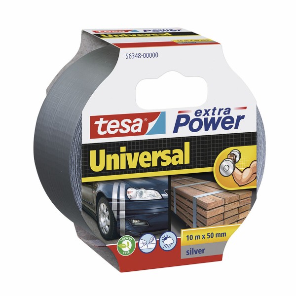 Lipni juosta TESA Extra Power Universal 10 m x 50 mm Sidabras