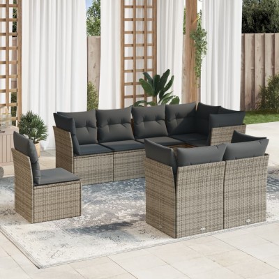 Garden set with cushions, 8...