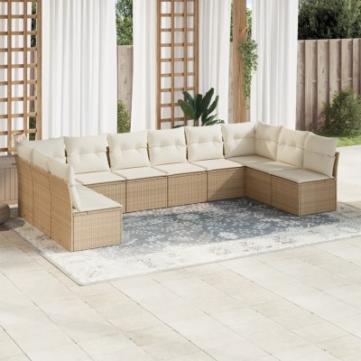 Sofa set with cushions, 10...