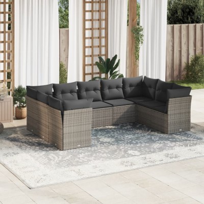 Sofa set with cushions, 9...