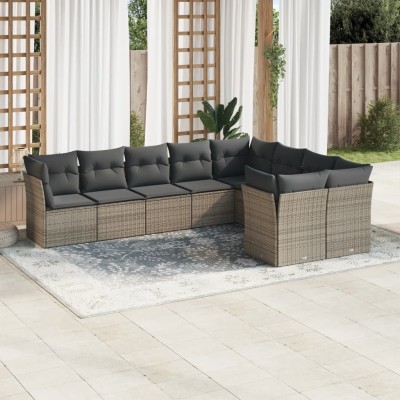 Sofa set with cushions, 9...