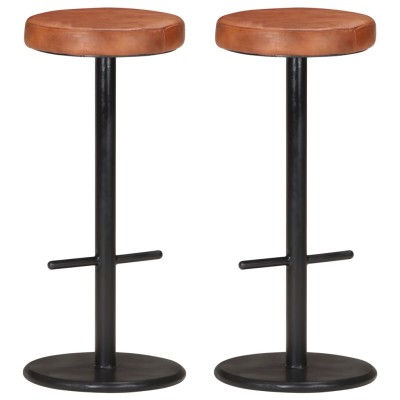 Bar stools, 2 pcs., brown...