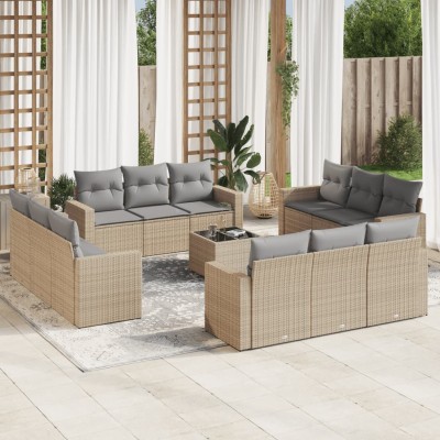 Sofa set with cushions, 13...