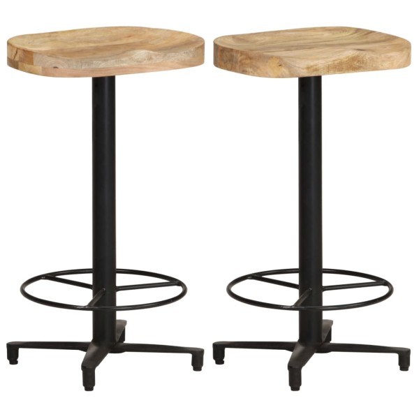 Bar stools, 2 pcs., 66 cm, solid mango wood