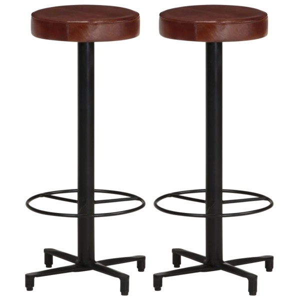 Bar stools, 2 pcs., 76 cm, genuine leather