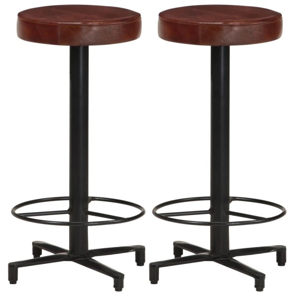 Bar stools, 2 pcs., 66 cm, genuine leather