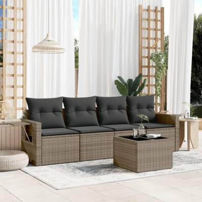 Sofa set with cushions, 5...