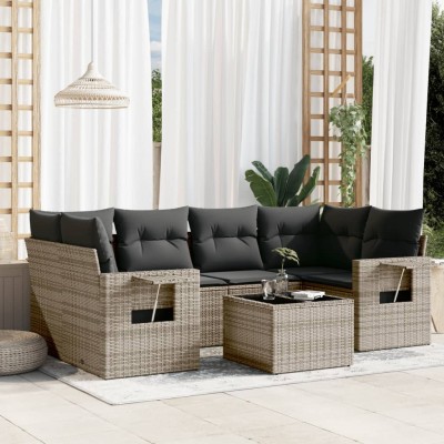 Sofa set with cushions, 7...