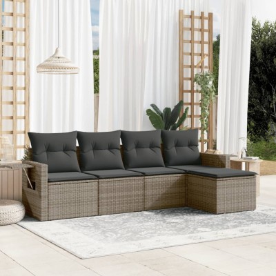 Sofa set with cushions, 5...