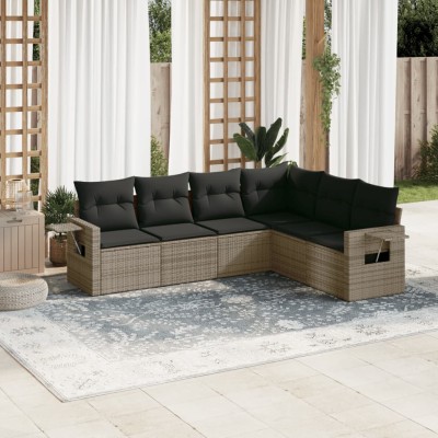 Sofa set with cushions, 6...