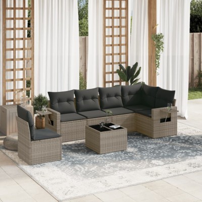 Sofa set with cushions, 7...