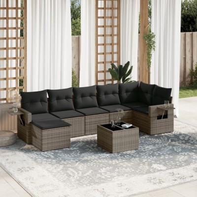 Garden set with cushions, 8...