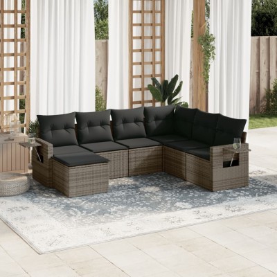 Sofa set with cushions, 7...