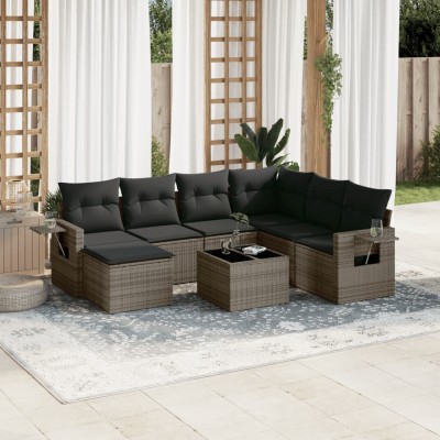 Garden set with cushions, 8...