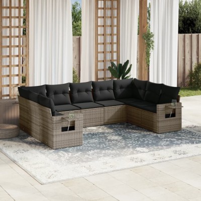 Sofa set with cushions, 9...