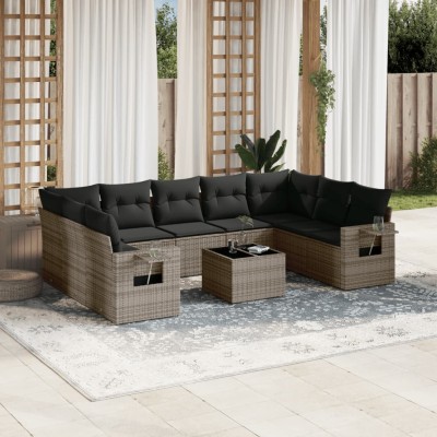 Garden set with cushions,...