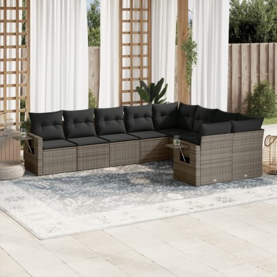 Sofa set with cushions, 9...