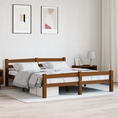 Bed frame, honey brown,...