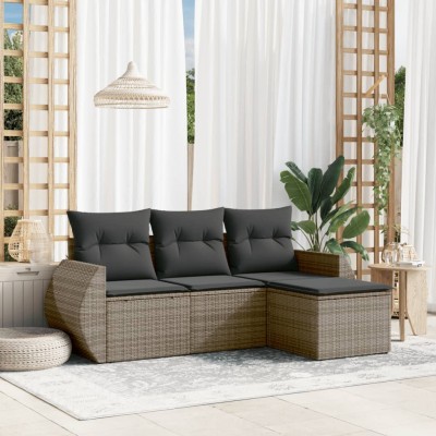 Garden set with cushions, 4...