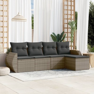 Sofa set with cushions, 5...