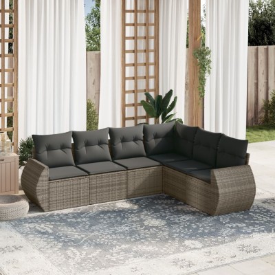 Sofa set with cushions, 6...