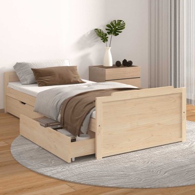 Bed frame with drawers,...