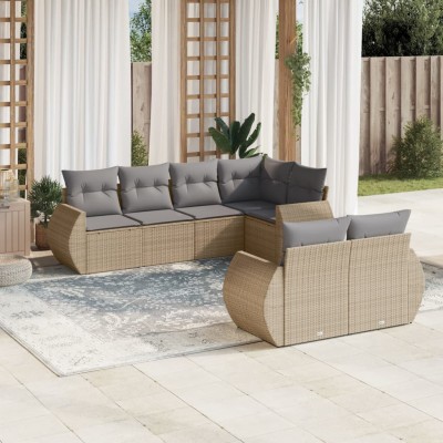 Sofa set with cushions, 7...