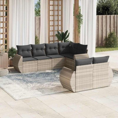 Sofa set with cushions, 7...