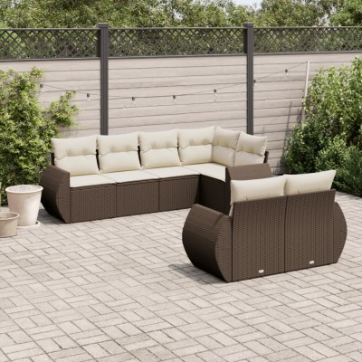 Sofa set with cushions, 7...