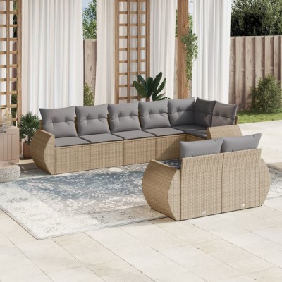 Sofa set with cushions, 8...