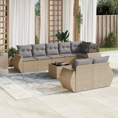 Garden set with cushions, 9...