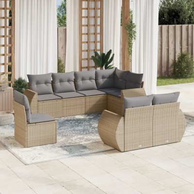 Sofa set with cushions, 8...