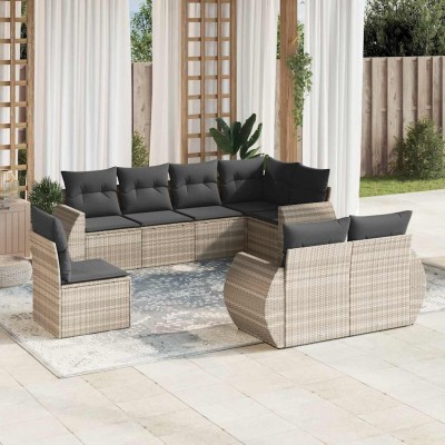 Garden set with cushions, 8...