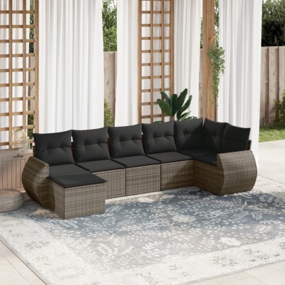 Sofa set with cushions, 7...