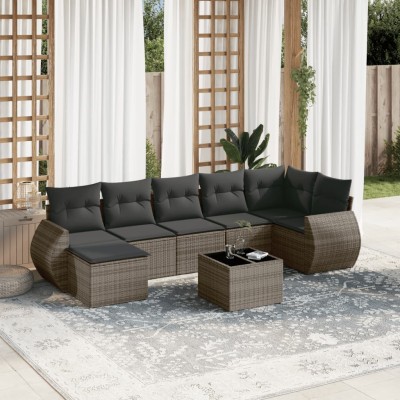 Garden set with cushions, 8...
