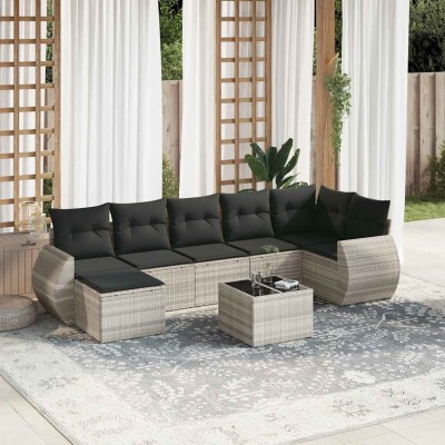 Garden set with cushions, 8...