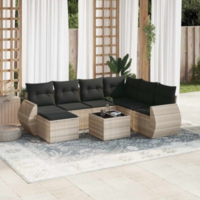 Garden set with cushions, 8...