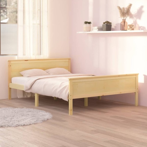Bed frame, 140x200cm, solid pine wood