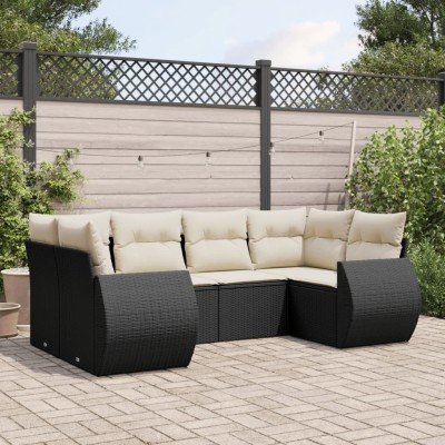 Sofa set with cushions, 6...