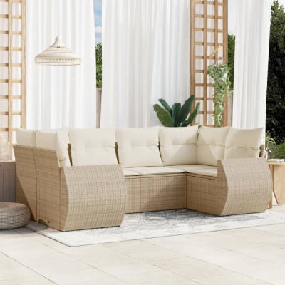 Sofa set with cushions, 6...
