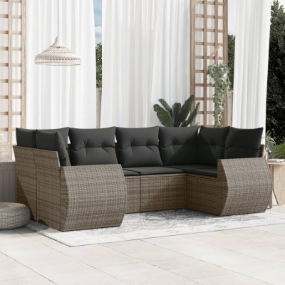 Sofa set with cushions, 6...