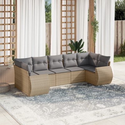 Sofa set with cushions, 7...